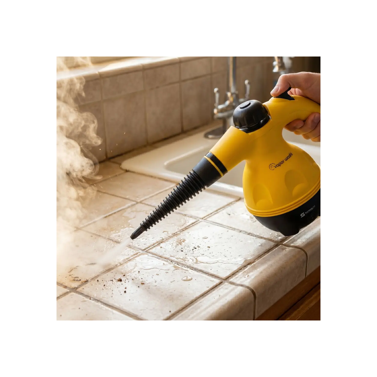 Sayona pps 1000W High-Pressure Handheld Steam Cleaner – With 9 Cleaning Attachments