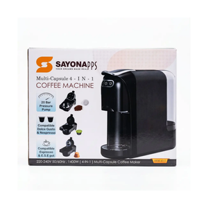 Sayona pps 4-in-1 Multi - Capsule Coffee Machine – 1400W Power for Professional Coffee Preparation - SEM-4717