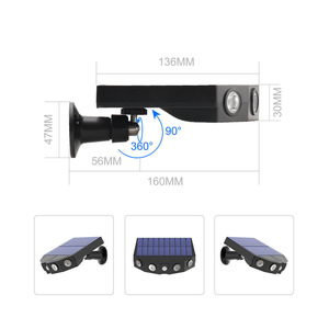 Set of 2 Smart Motion Sensor LED Solar Outdoor Security Light - Waterproof, Frost Resistant, and Energy Saving