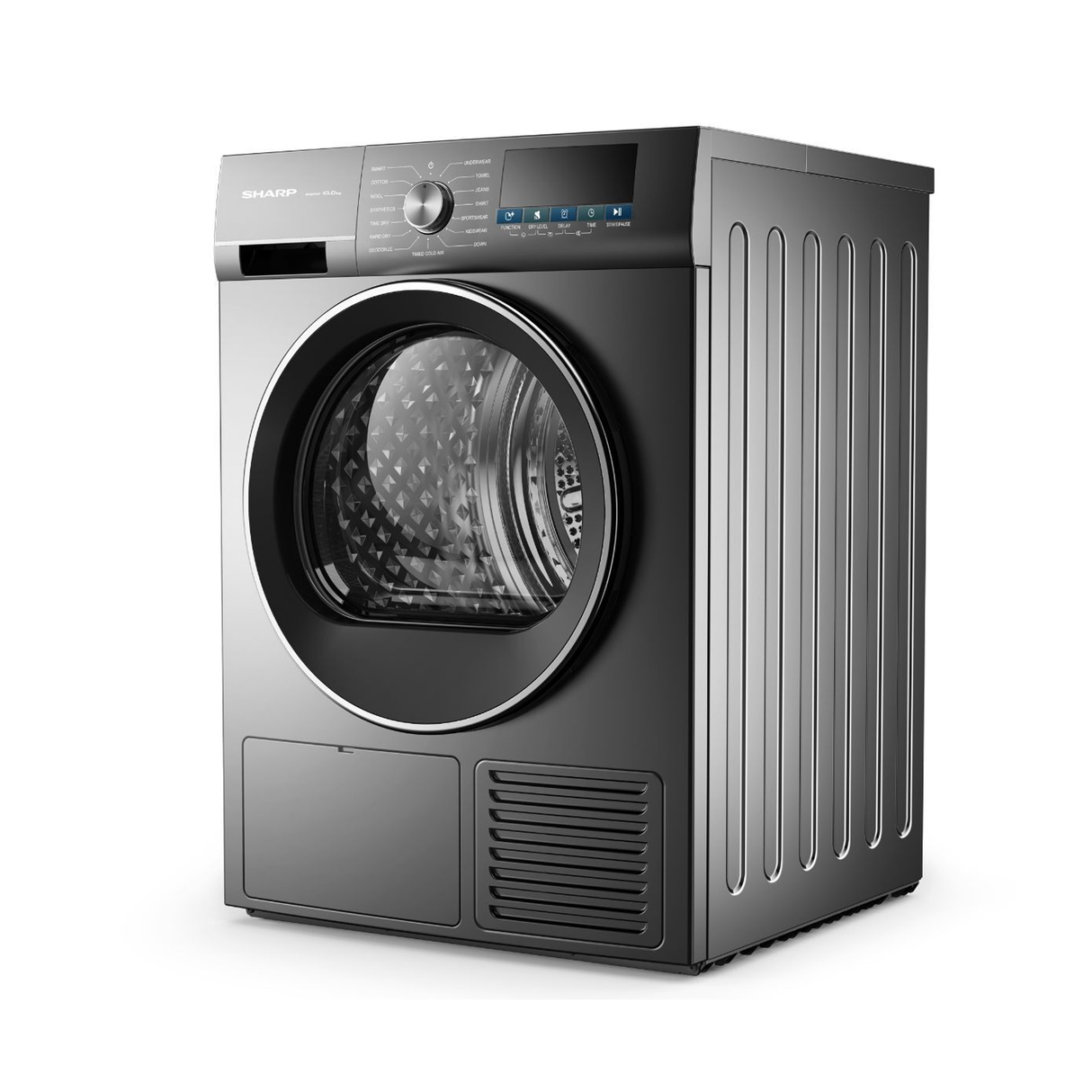 Sharp Front Load Heat Pump Dryer 10kg - Silver - KD-FHP1010DS-S-K