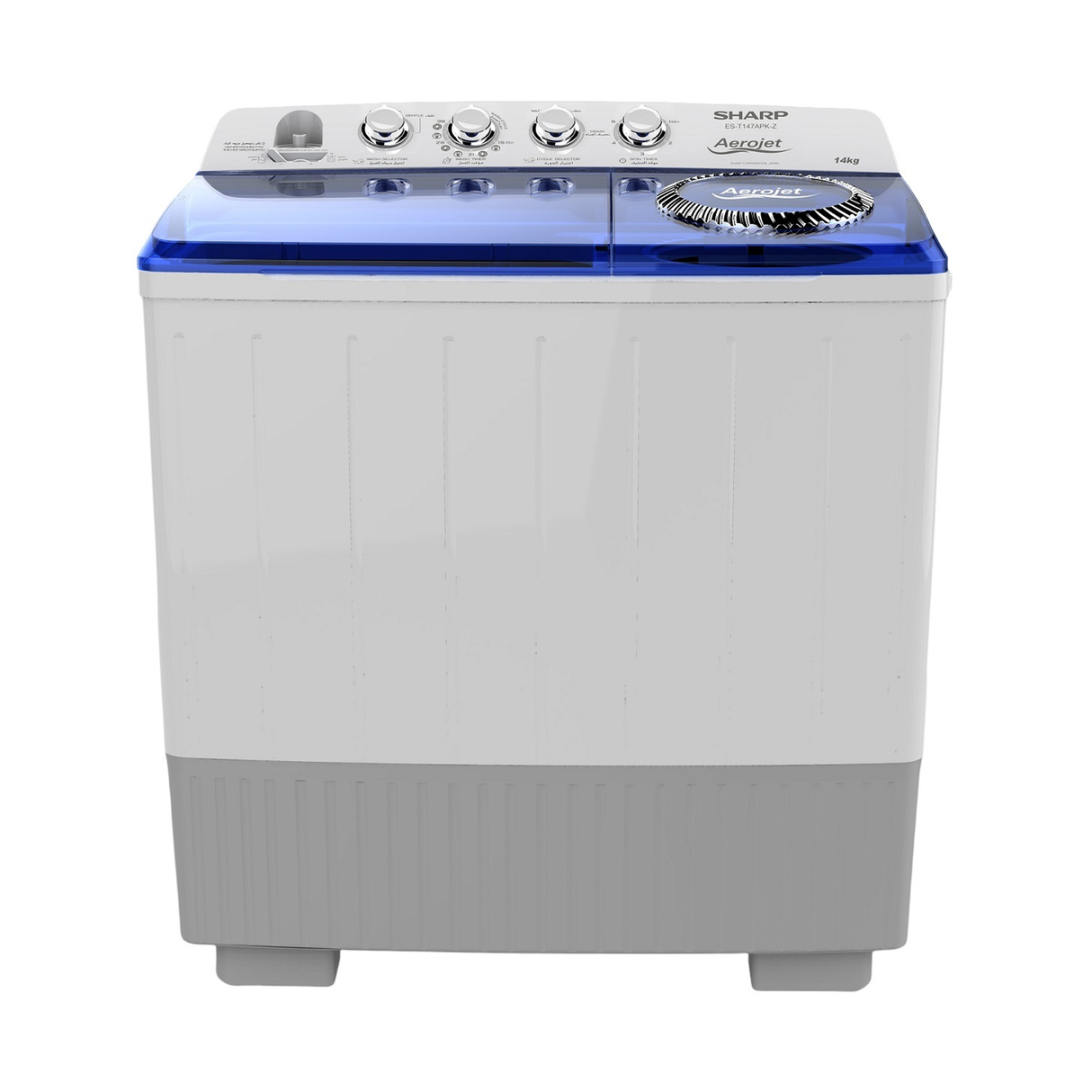 Sharp Twin Tub Washer 14kg Dryer 8kg - White