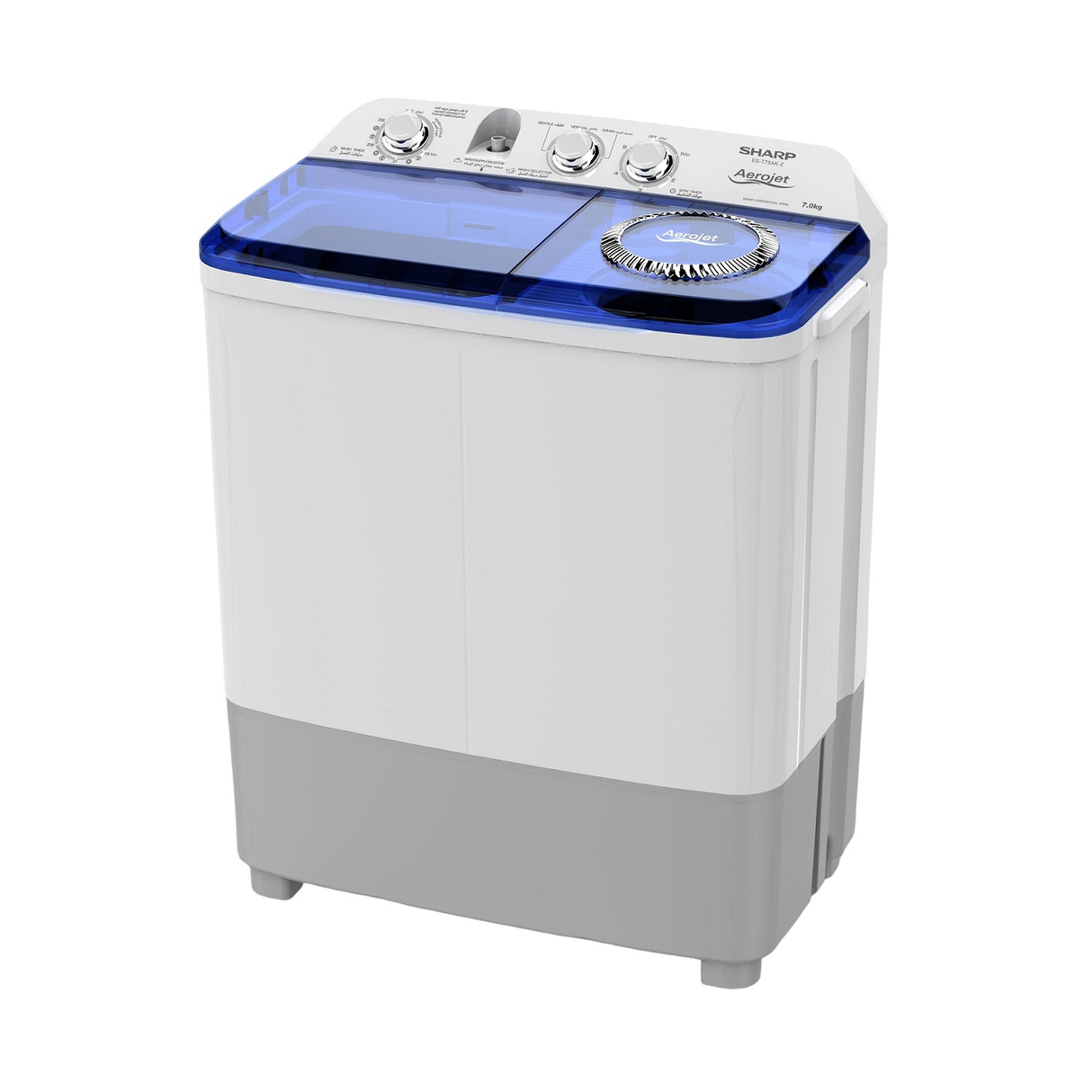 Sharp Twin Tub Washer 7kg Dryer 5kg - White
