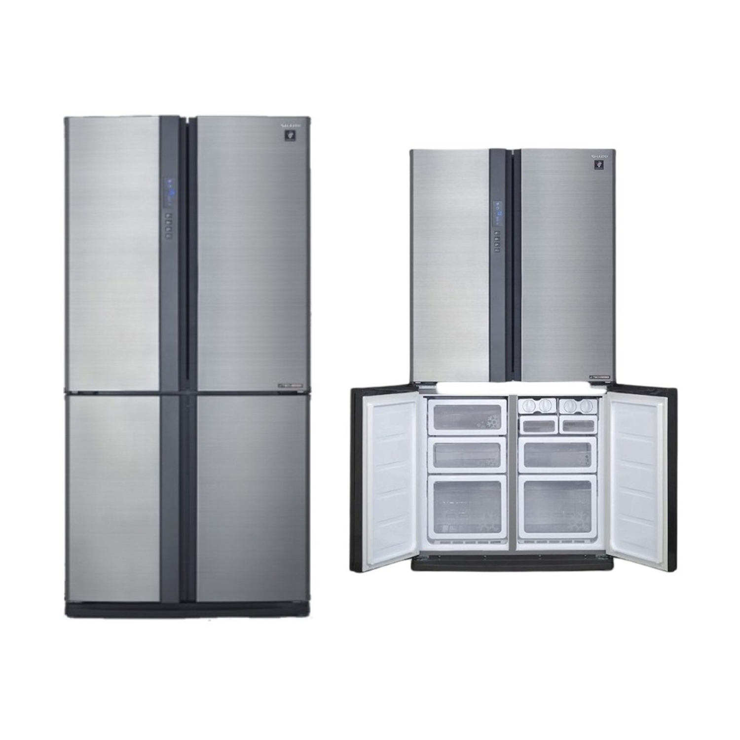 Sharp French Door 724L 25.5CFT Refrigerator - Silver - Zayoom