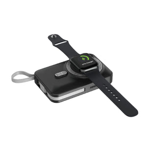 SIA Magnetic Power Bank - Built In Rgb Cooling Fan With Built-In Cables - PD 20W - Wireless Charging 15W - 10000mAh - Gray