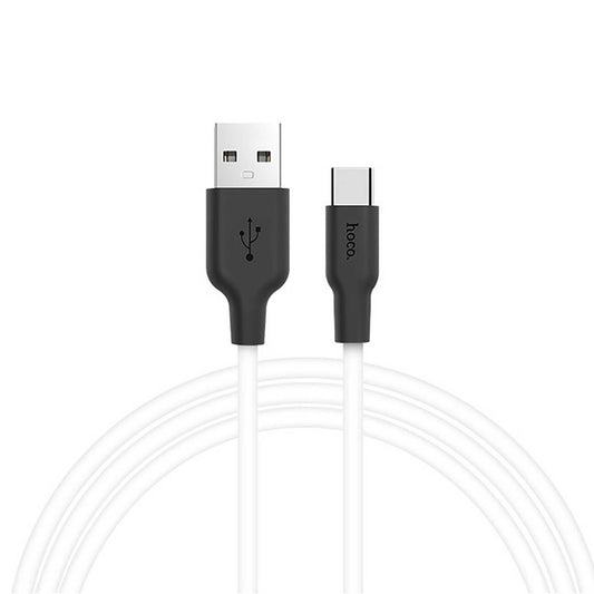 HOCO - X21 - Silicone Type-c Charging Cable - Black＆White