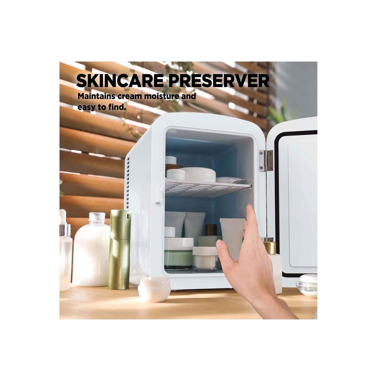 Silonn Cooler and Warmer Compact Mini Fridge 4L - White - Zayoom