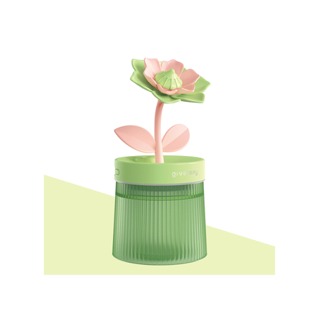 Small Mini Flower Pot Humidifier – LED Ultrasonic Air Humidifier - Assorted Color