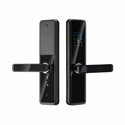 Smart Lock Intelligent Door Lock With Tuya App - Wooden Doors