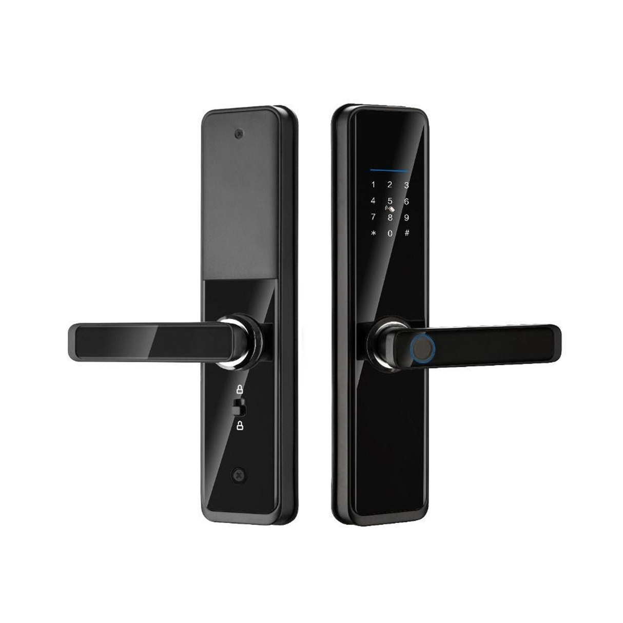 Smart Lock Intelligent Wooden Door Lock With TTLock App - Wooden Door With Installation - Black