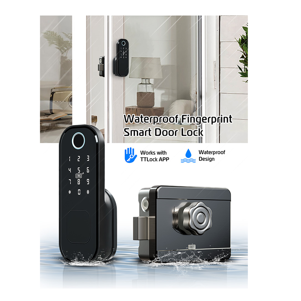 قفل خارجي سمارت للبوابات المعدنية VD08