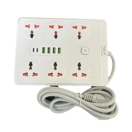 Universal Smart Power Socket Extension Board 2500W Overload Protection