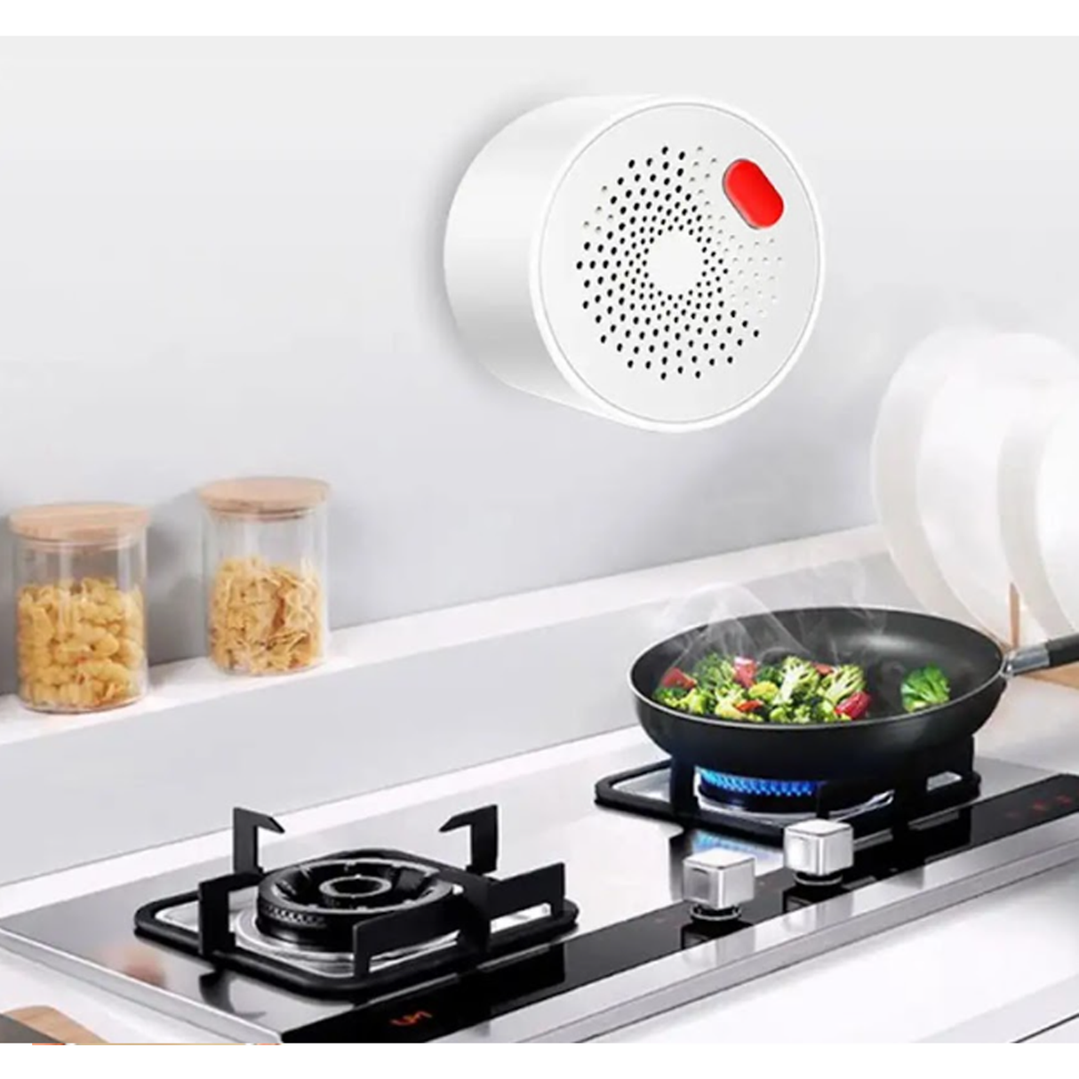 Smart WiFi Gas Leak Sensor – 220V AC Plug-In