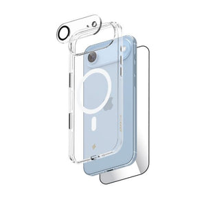 سمارتكس ألتراجارد مجموعة حماية 3 في 1 لآيفون 17 اير (كفر مغناطيسي شفاف + حماية شاشة + حماية كاميرا)