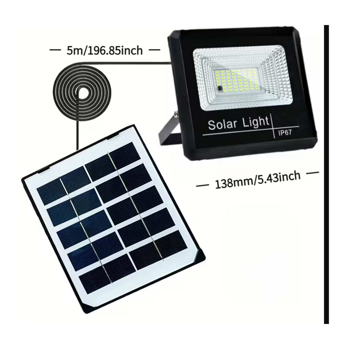 Solar Flood Lights Outdoor Waterproof- IP67 Security Floodlight - 800W