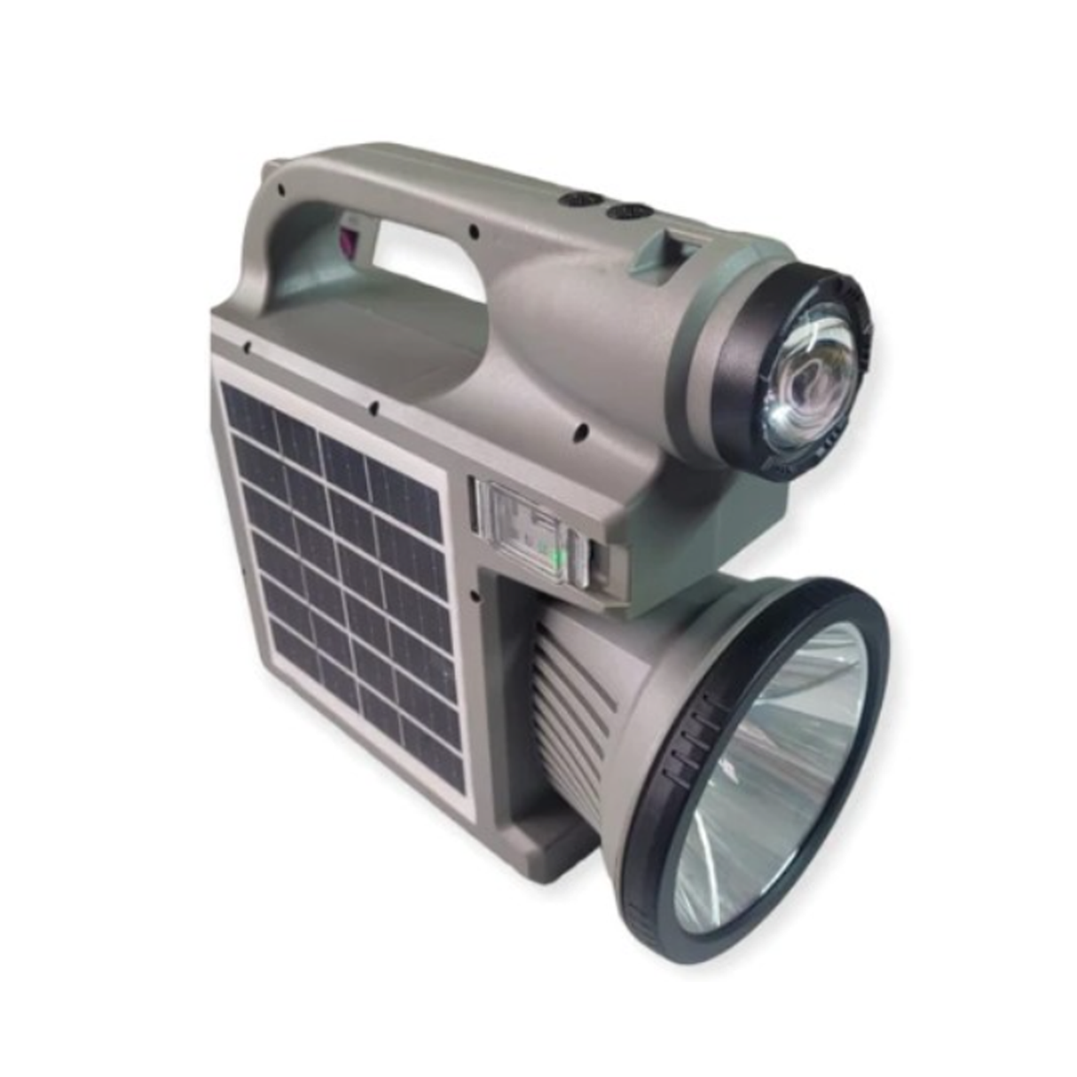 كشاف يدوي شمسي بمظهر لهب – مصباح ليد خارجي قابل للشحن مع وظيفة باور بانك وتأثير لهب زخرفي