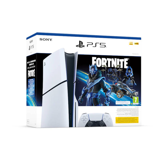 Sony PlayStation 5 Slim - PS5 - Fortnite Cobalt Star Voucher Bundles Disc Console - White