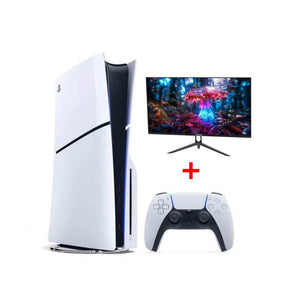  سوني بلايستيشن 5 سليم وحدة تحكم أقراص (PS5) مع شاشة ألعاب فل اتش ديD مقاس 27 بوصة