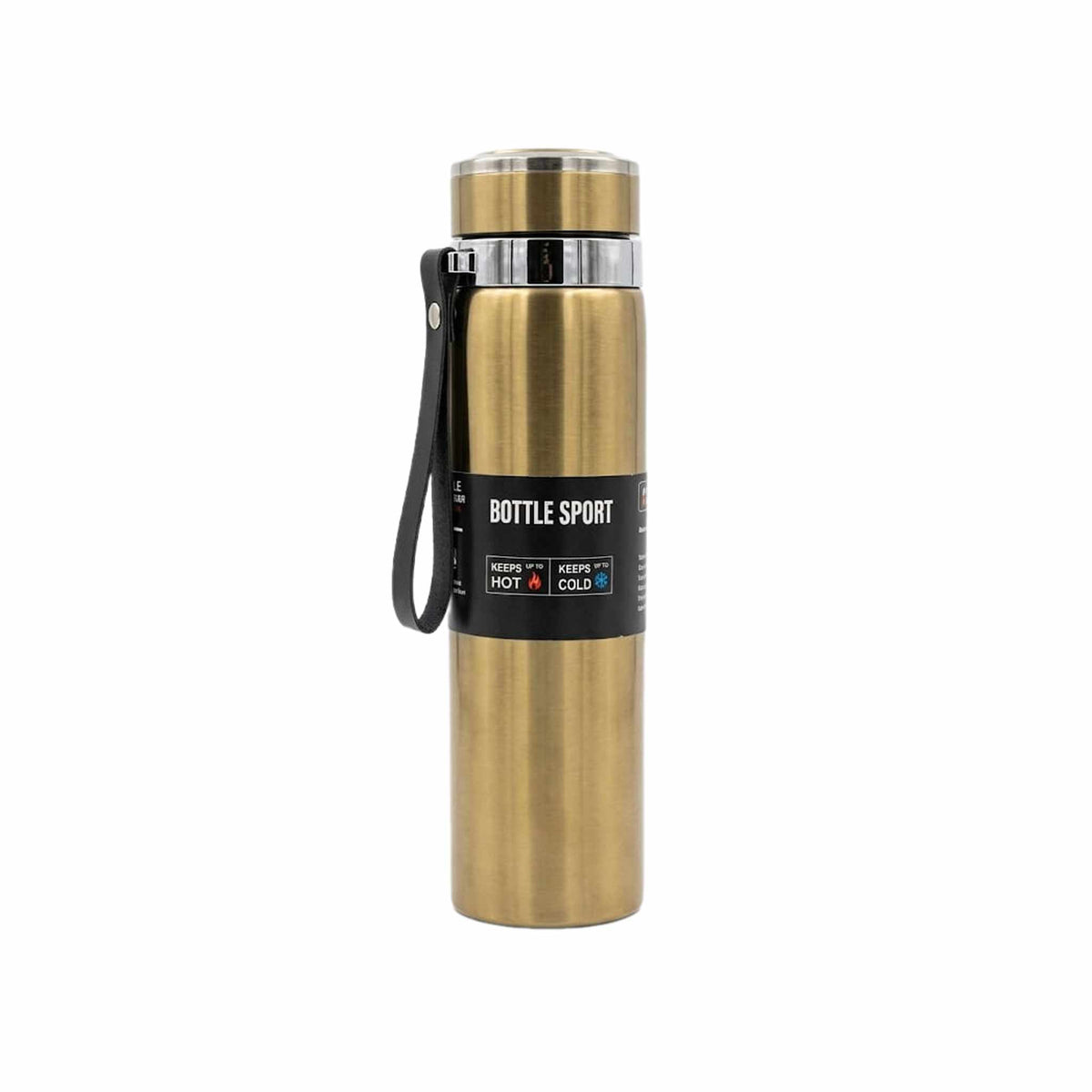 Stainless Steel Portable Thermos Flask Travel 1 Ltr - Gold