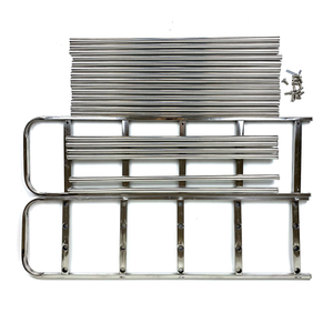 رف أحذية متعدد الطبقات من الفولاذ المقاوم للصدأ قابل للطي للأحذية والكتب والملابس وتخزين متعدد الأغراض – سعة 15 زوج – 5 طبقات