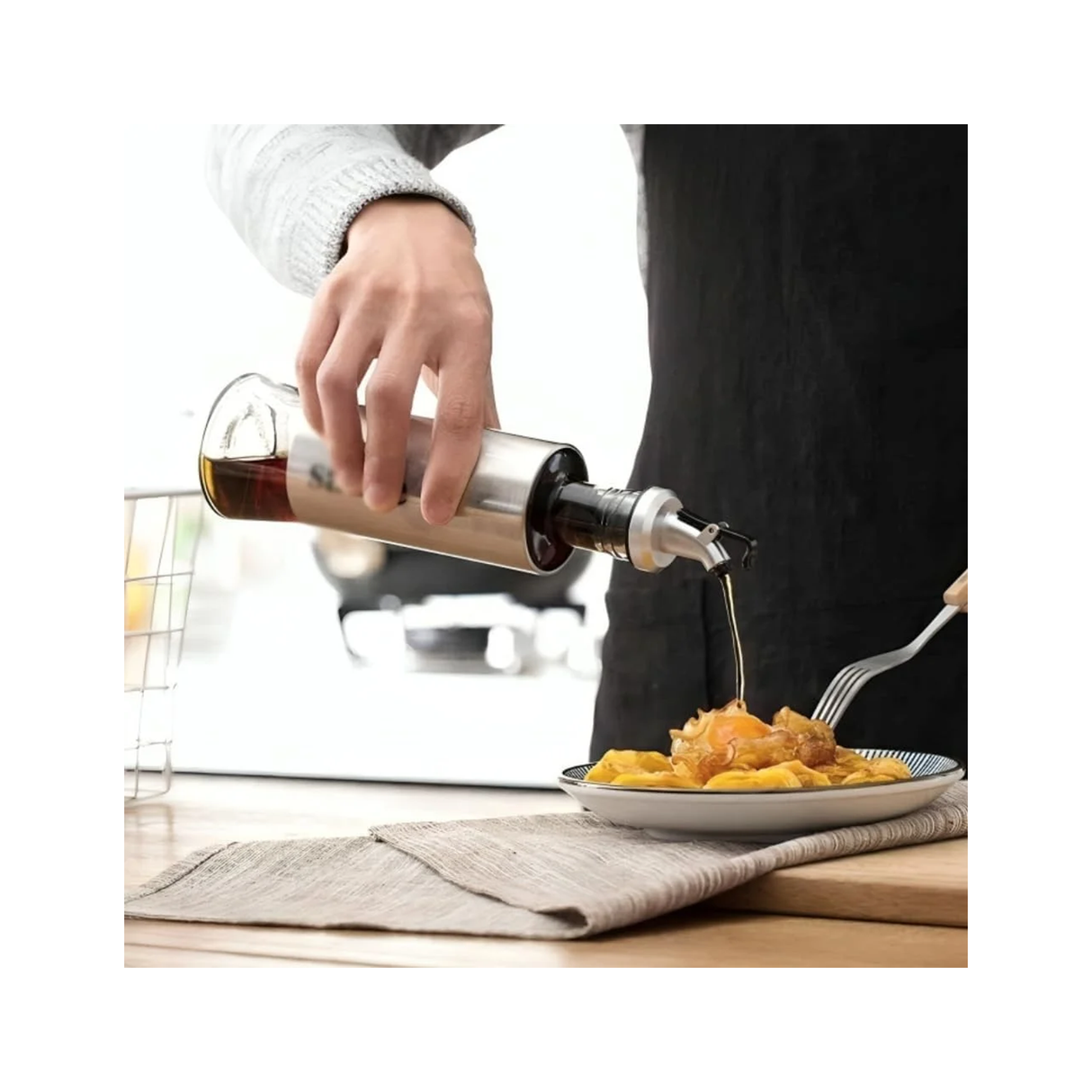 Oil and Vinegar Dispenser for Kitchen-3 Pcs