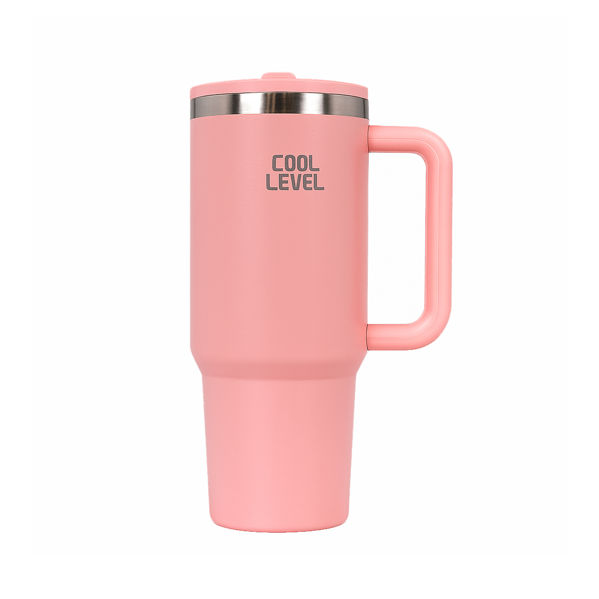 كول ليفل مج ستانلس مع شفاط خارجي 900 مل - وردي