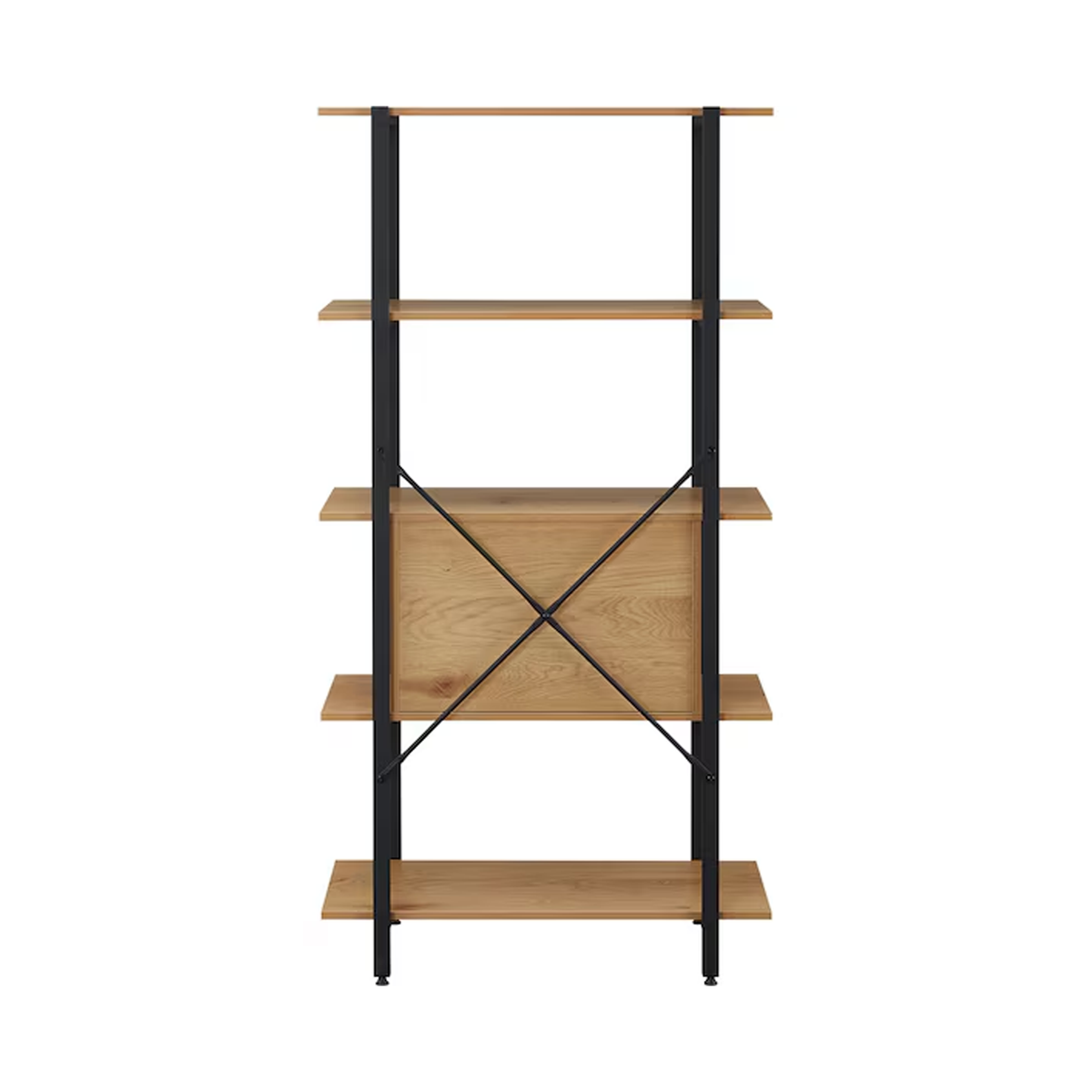 Storage Shelf With Door – KP506 - Light Brown & Black