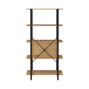 Storage Shelf With Door – KP506 - Light Brown & Black