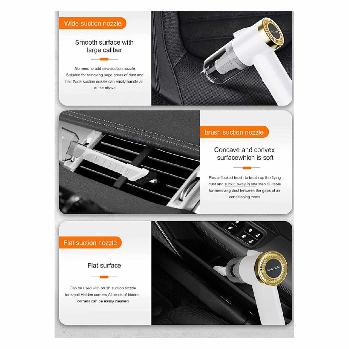 Suction Handheld Portable Vacuum Cleaner for Car, Pets & Home