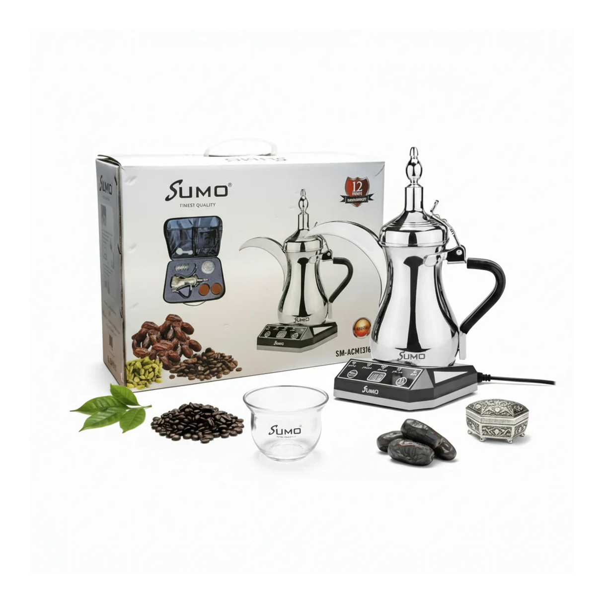 Sumo Electric Arabic Coffee Machine 800W - 350ML With Keep Warm Function (SM-ACM1316)