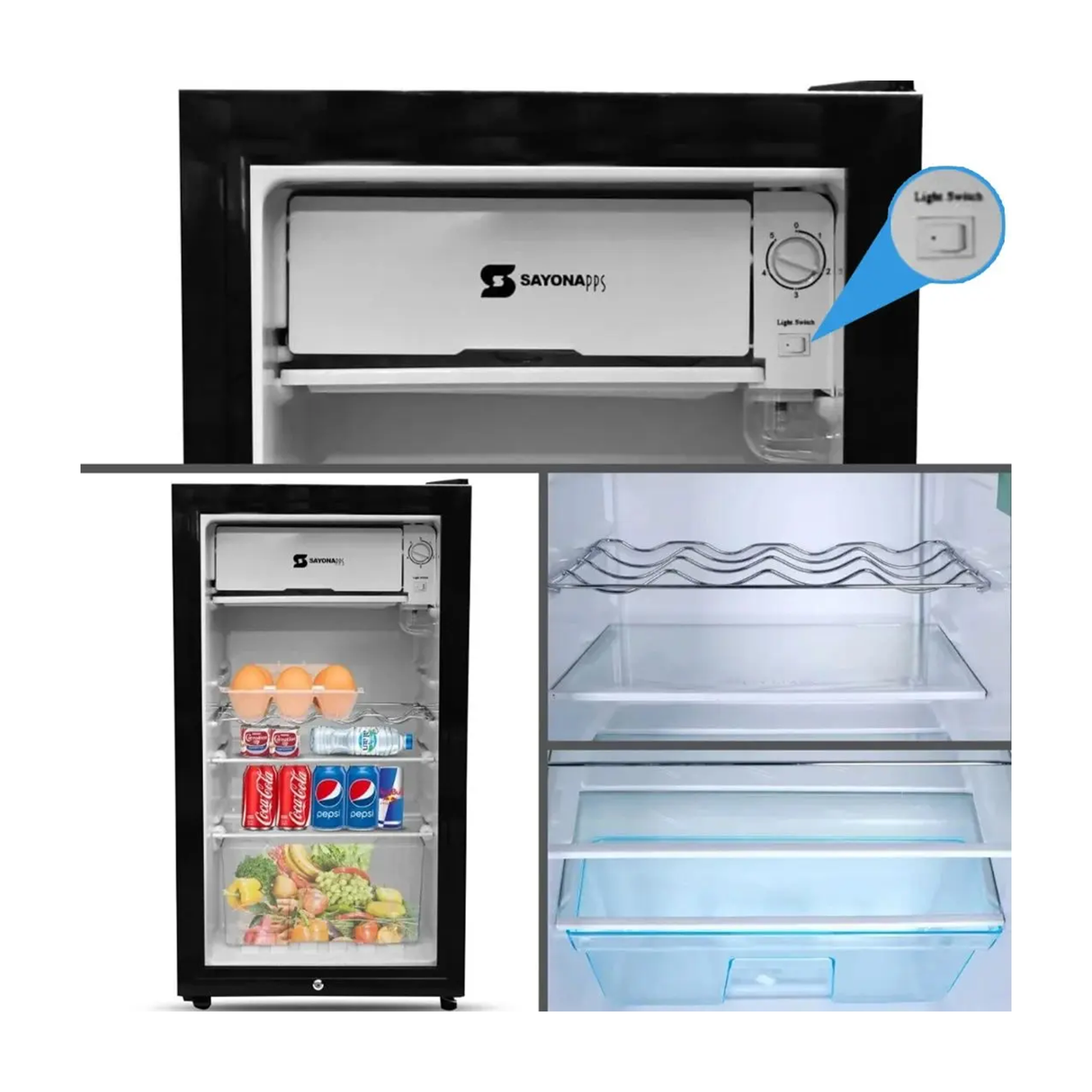 Sayona Office Mini Refrigerator - 83L