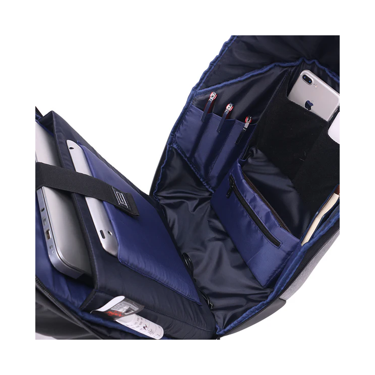 شنطة ظهر مضادة للسرقة مزودة بقفل جمارك للأمتعة