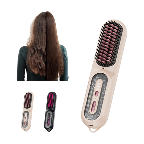 T96-Wireless Hair Straightener - Beige - 9007002072