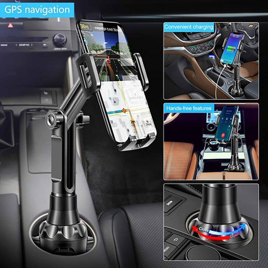 TOPGO - Cup Holder Phone Mount -JC1 - Black