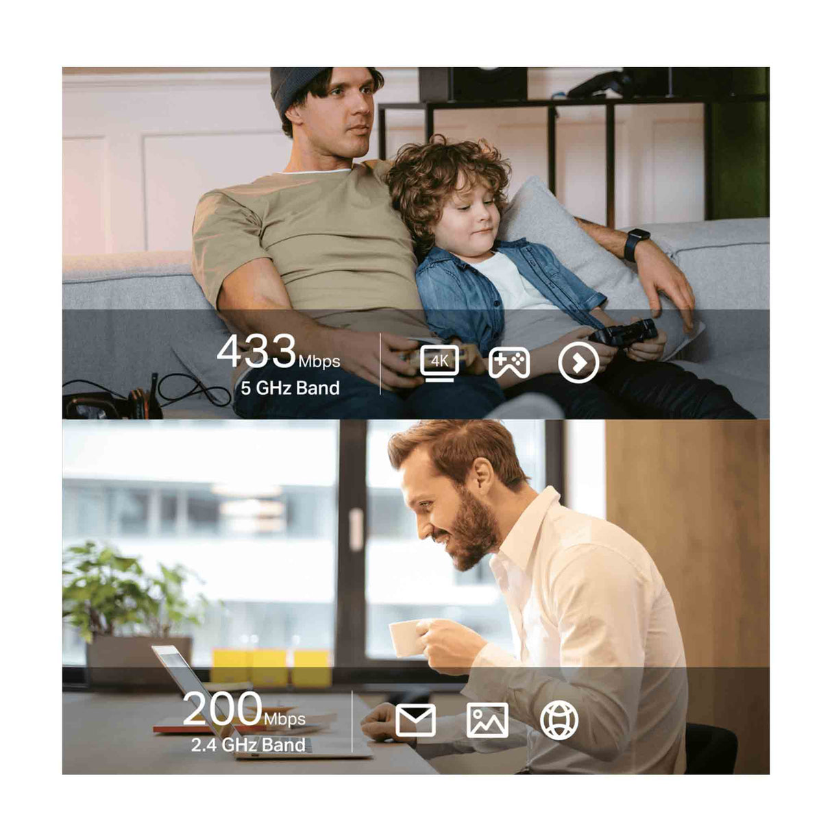 TP-Link AC600 - Nano WiFi - Bluetooth 4.2 - USB Adapter - Zayoom