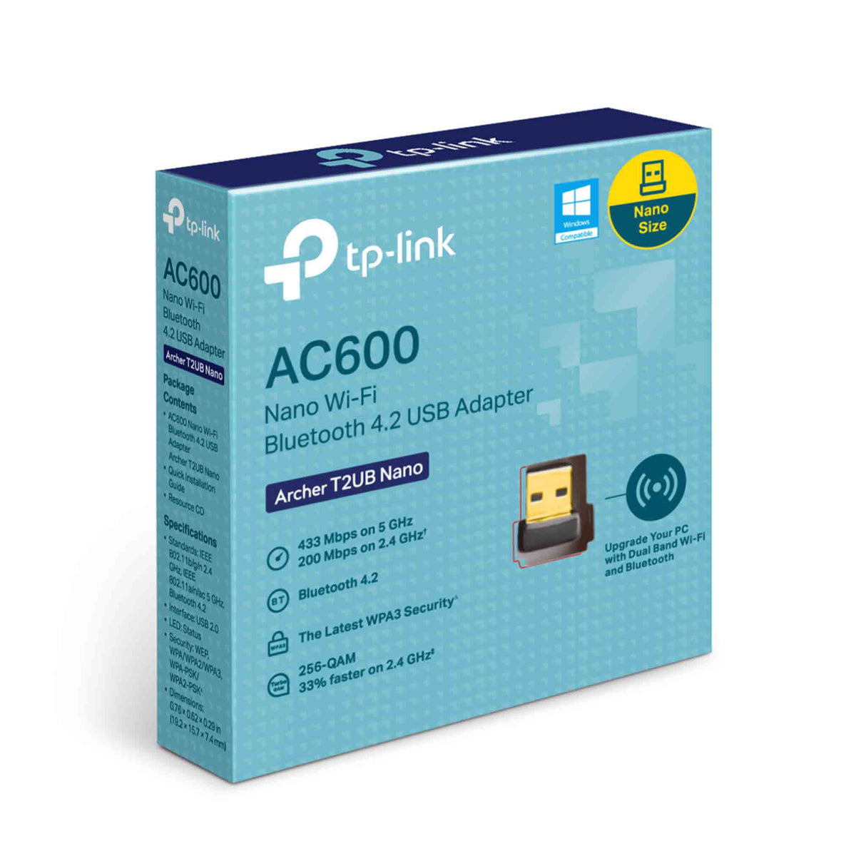 TP-Link AC600 - Nano WiFi - Bluetooth 4.2 - USB Adapter - Zayoom