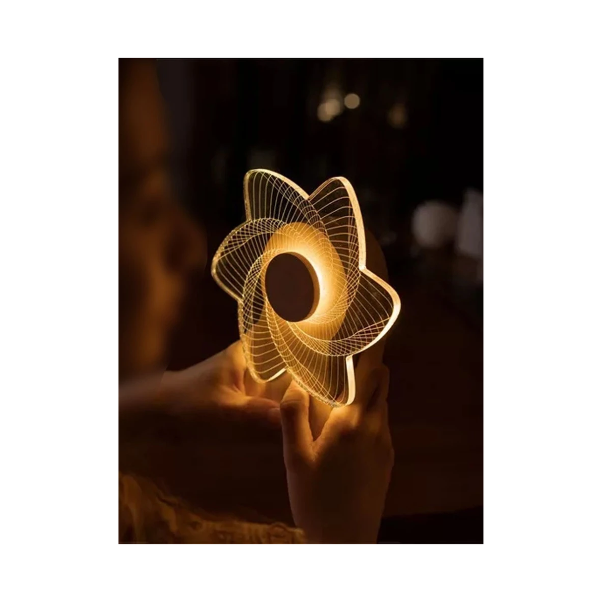 Table Lamp 3D Visual Stereoscopic Windmill Lights