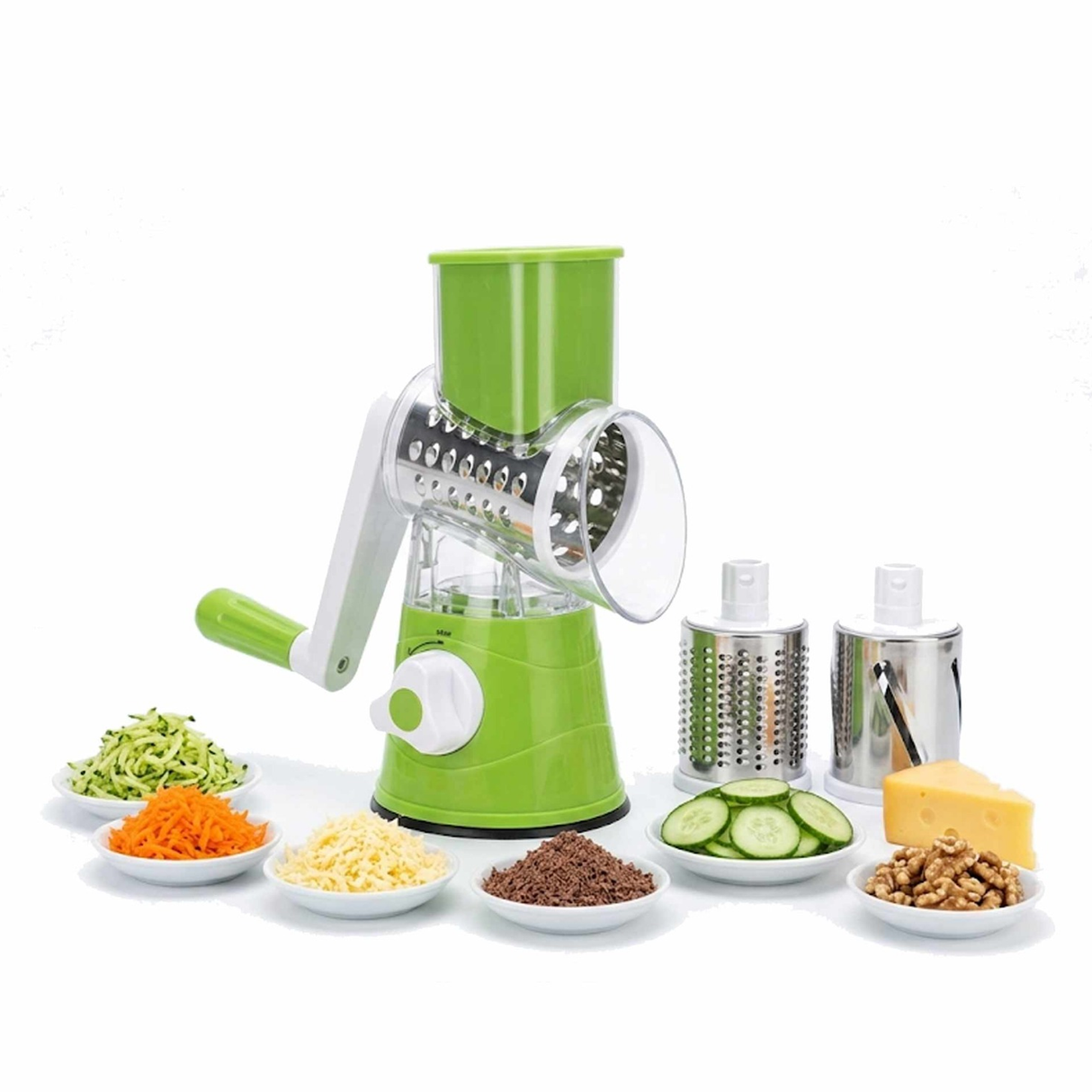 Tabletop Drum Grater Assorted Color - Blue \ Green \ Red