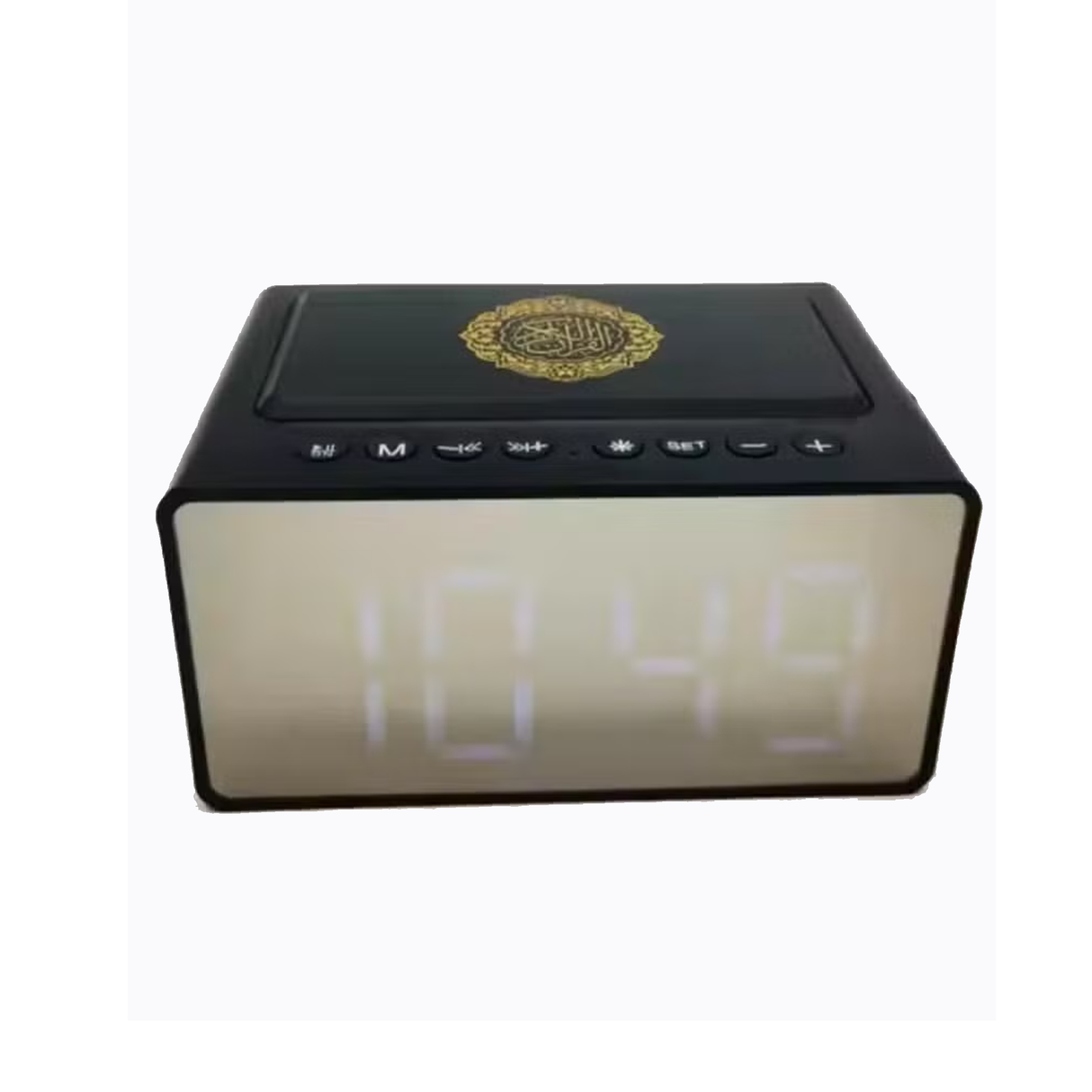 Telawah Quran Speaker with Azan Alarm Clock & Bluetooth – Islamic LED Display Bedside Clock
