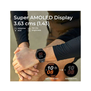 تيتان سيليستور ساعة المتطورة بنظام  جي بي اس و بارومتر شاشة أموليد مقاس 3.6 سم مع خاصية ايه اوه دي - تاج وظيفي كهربائي ضغطي أورورا الأزرق