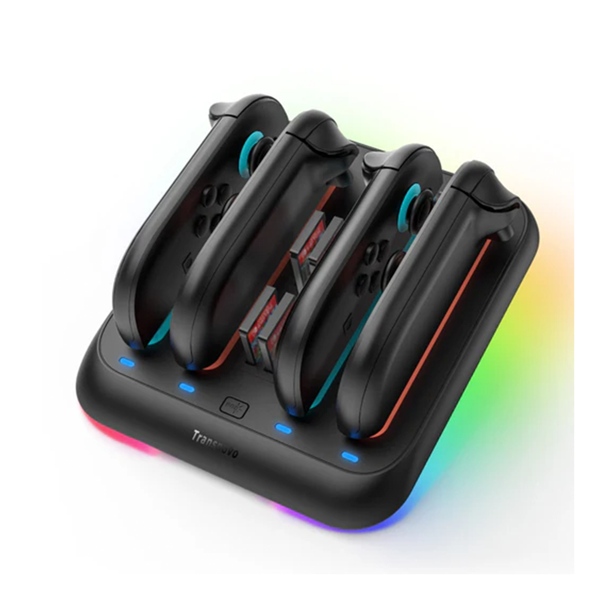 Transnovo Adjustable Stand 4 in 1 Charging Dock with RGB Light for Nintendo Switch 2 Joy-Co