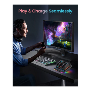 Transnovo Adjustable Stand 4 in 1 Charging Dock with RGB Light for Nintendo Switch 2 Joy-Co