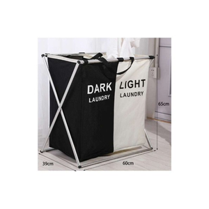 Two-Grid Laundry Baskets Large Capacity Foldable Laundry