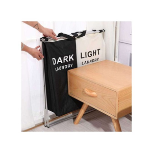 Two-Grid Laundry Baskets Large Capacity Foldable Laundry