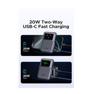 UGREEN Uno Magnetic Wireless Power Bank 10000mAh - 20W - Black