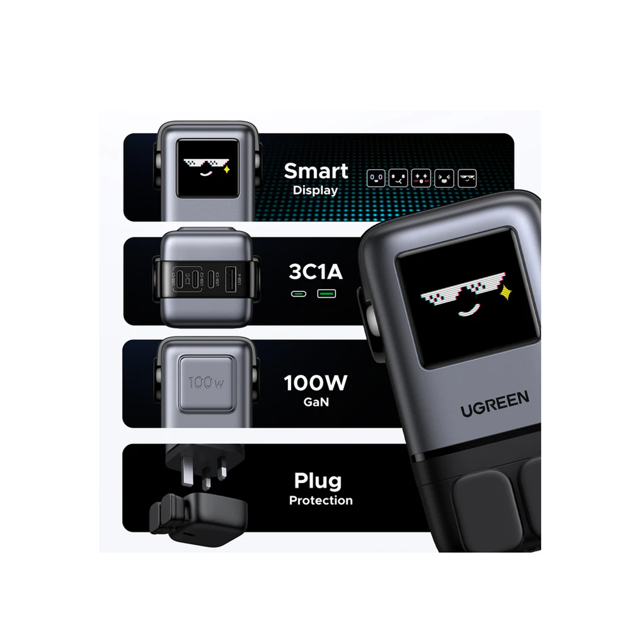 UGREEN Uno 100W 4-Port GaN Fast Charger UK