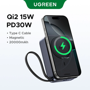 UGREEN Magnetic Wireless Power Bank 10000mAh 30W 1C+15W - Space Gray QI2 PB567