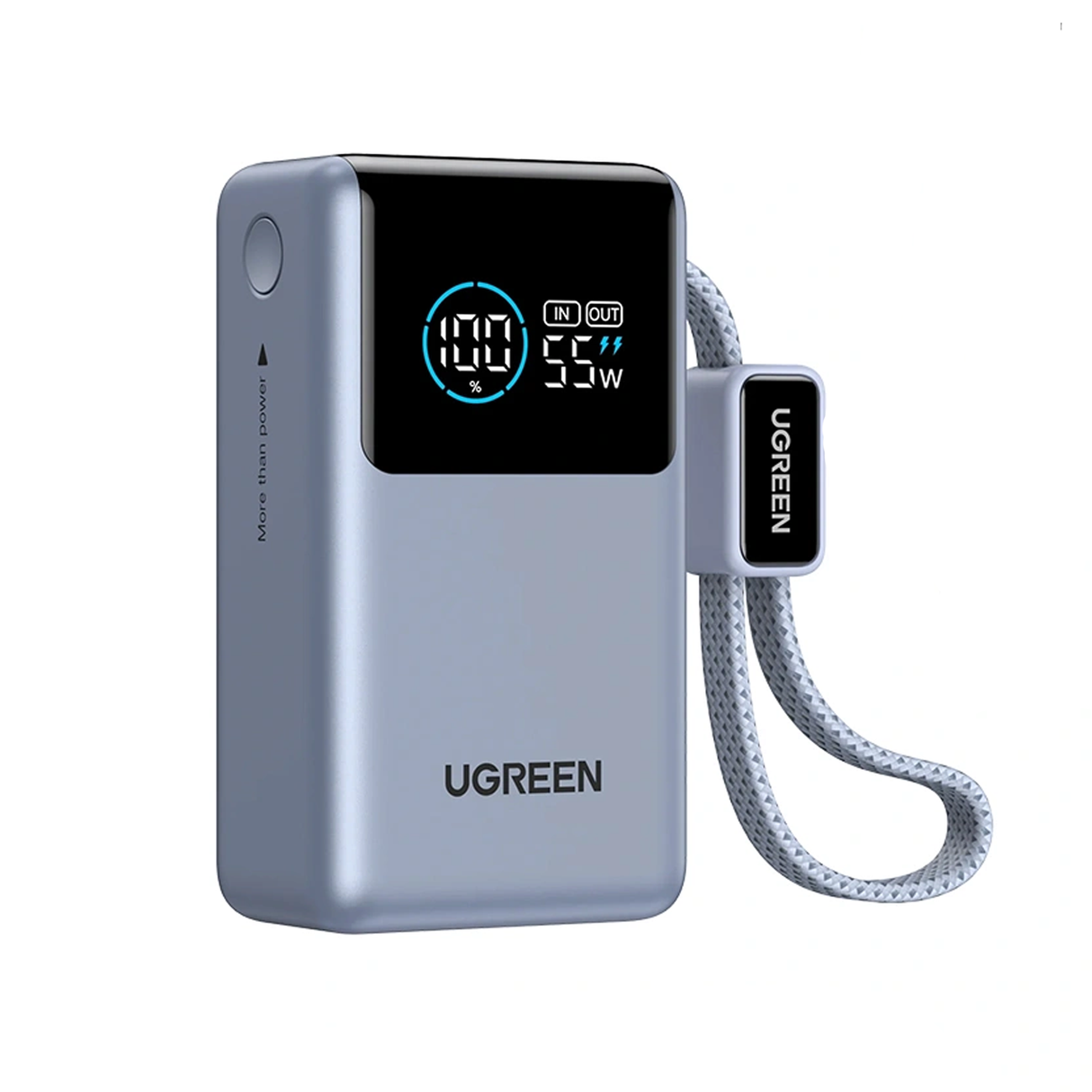 UGREEN Nexode Power Bank 10000mAh, 55W, 2 Ports, Built-in Cable PB727