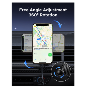 يوجرين شاحن سيارة لاسلكي مغناطيسي بقوة 15 واط