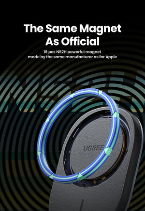 يوجرين شاحن سيارة لاسلكي مغناطيسي بقوة 15 واط