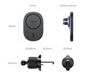 يوجرين شاحن سيارة لاسلكي مغناطيسي بقوة 15 واط